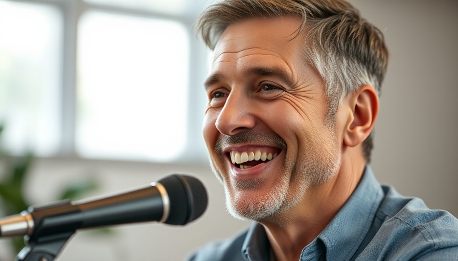 Man discussing collagen supplementation for aging.
