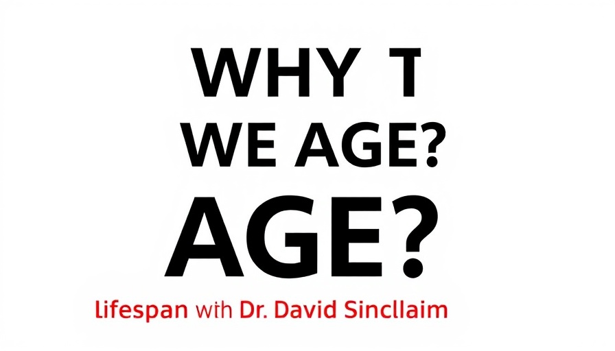 Minimalist design asking 'Why do we age?' in longevity science context.