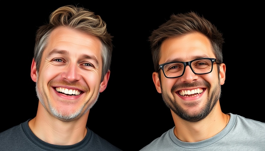 Beat Depression Naturally with positive strategies, featuring two smiling men.