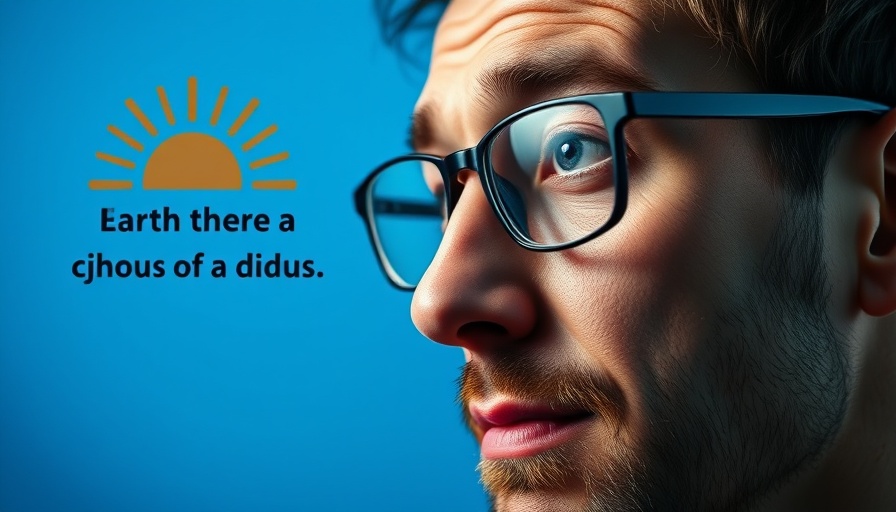 Focused man with motivational text, blue background Energy Enhancement Strategies.
