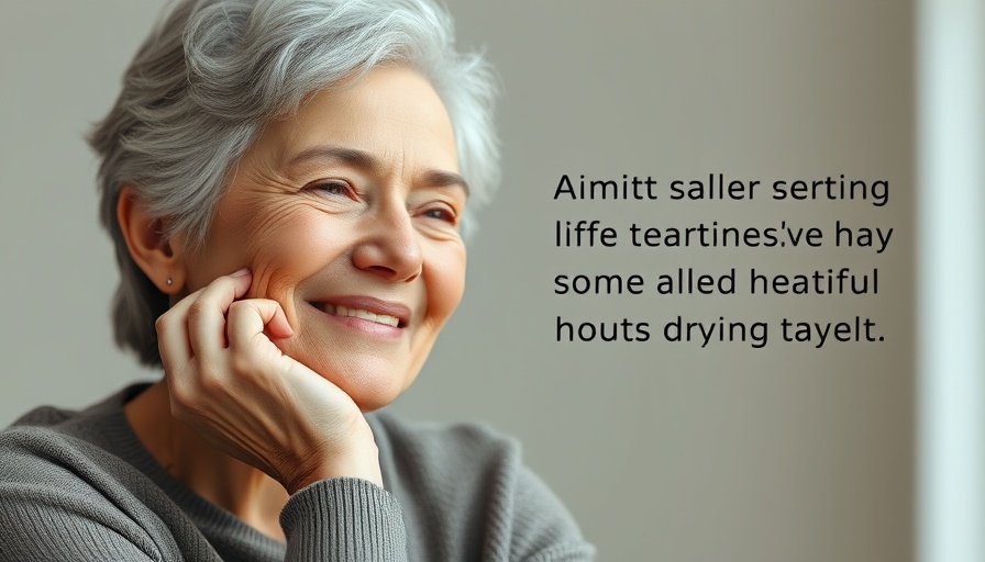 Whole Brain Living concept with a smiling older woman and motivational quote.
