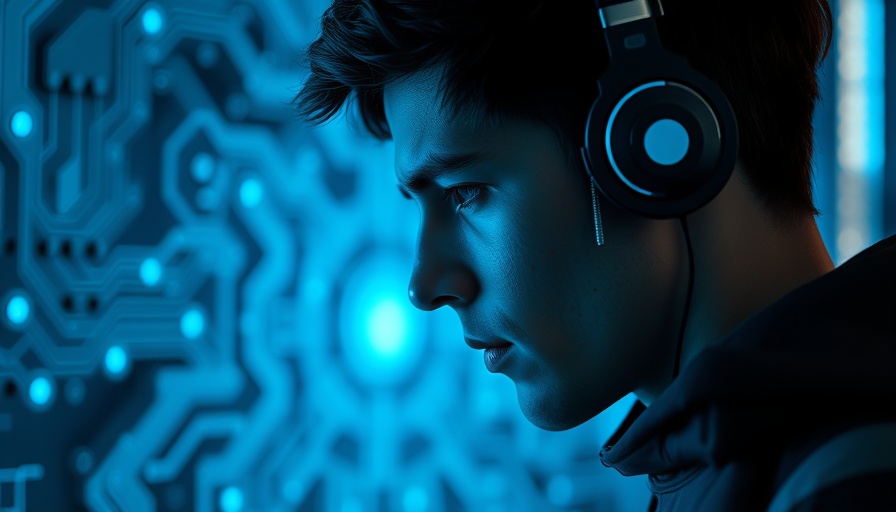 Digital Shift Biological Transformation: person with neural headset in a futuristic scene.