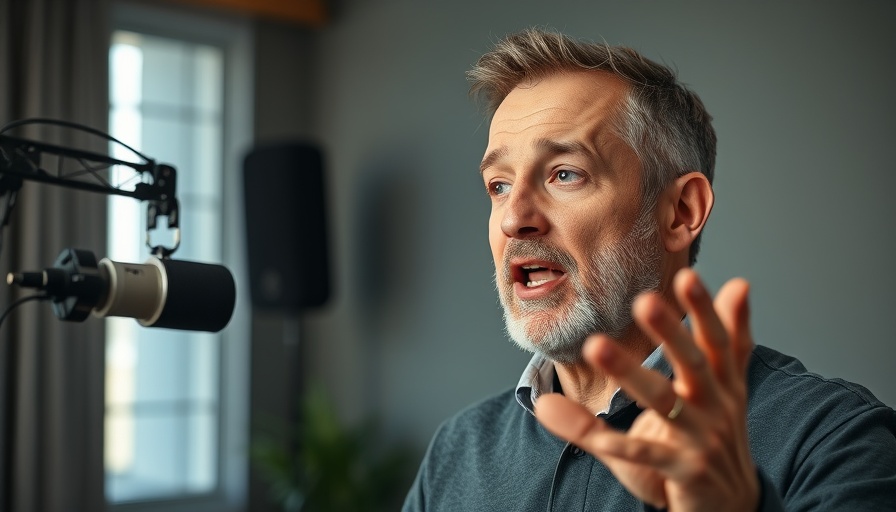 Middle-aged man discussing to prevent toxic mold in studio.