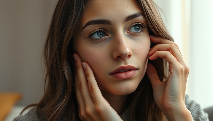 Woman exploring facial health in connection to biohacking.
