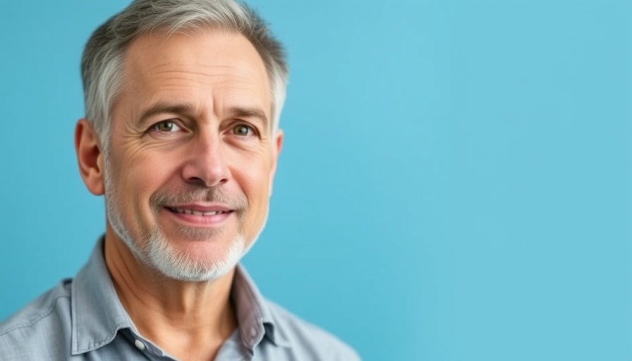 Middle-aged man discussing microneedling for hair regrowth.