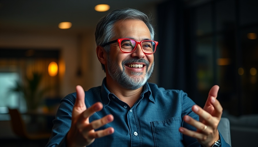 Man with red glasses talks about sleep optimization.