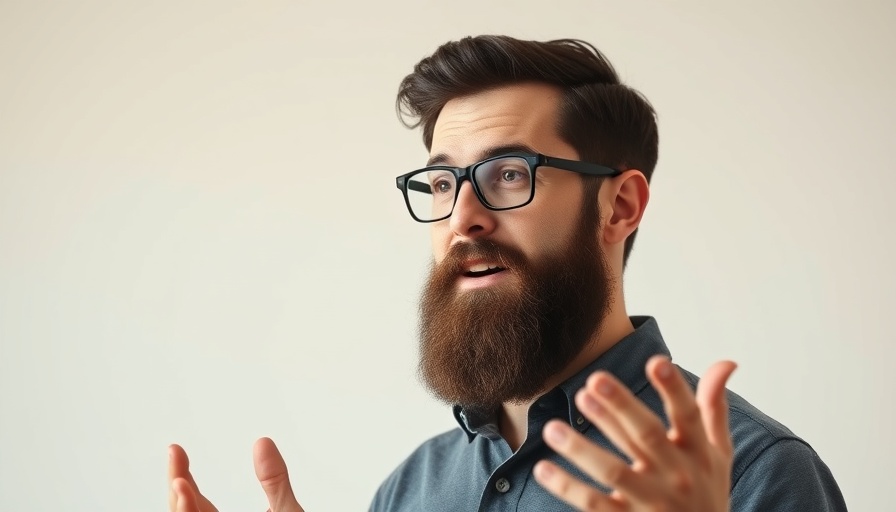 Confident speaker discusses biohacking lifestyle in studio setting.