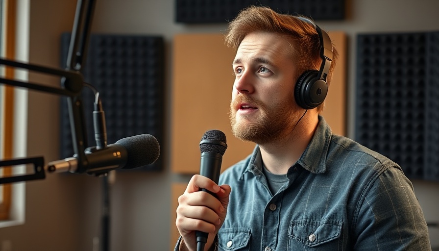 Man discussing health optimization in podcast studio.