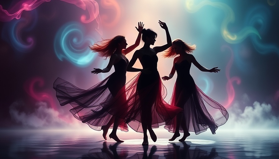 Mystical shadow work and healing dance with ethereal silhouettes.