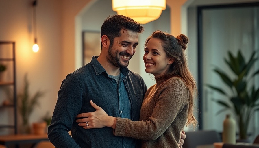 High Performers Marriage Dynamics: couple embracing indoors.