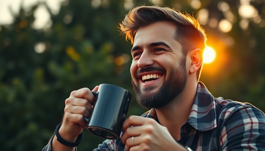 Smiling man enjoying a moment outside, related to biohacking.