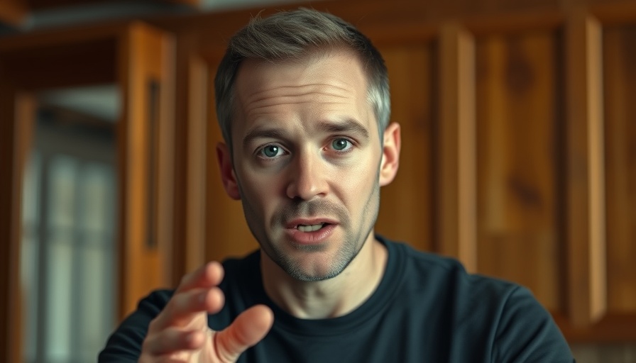 Man discussing self-medication rights in a video.