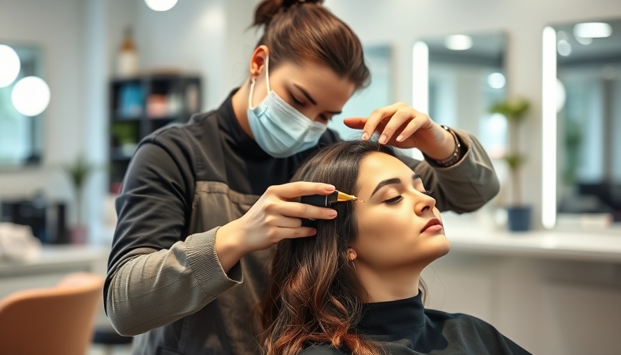 Professional scalp health treatment in a modern salon.