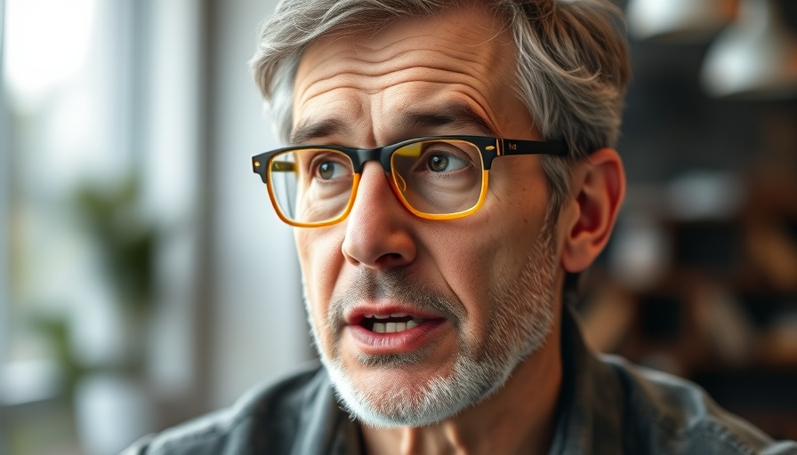 Thoughtful man discussing health autonomy indoors.