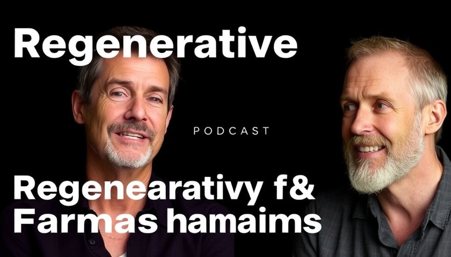 Regenerative farming podcast promo discussing healing chronic anxiety.