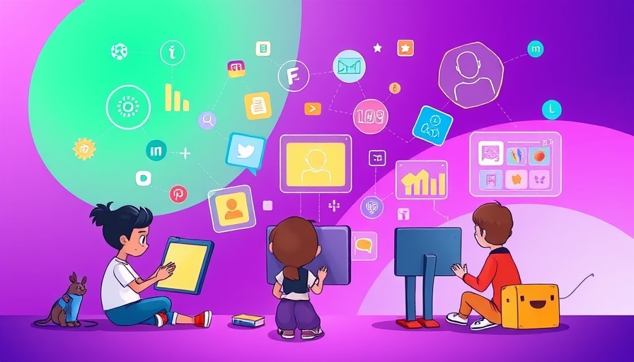 Illustrated digital tutorial cover featuring online platform interactions, vibrant colors
