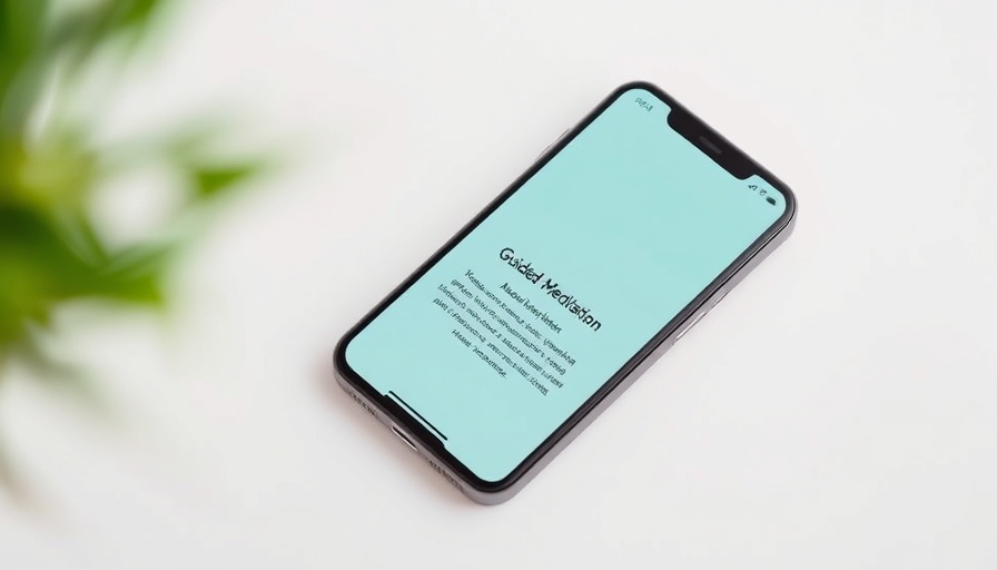 Guided Meditation app interface with motivational text.