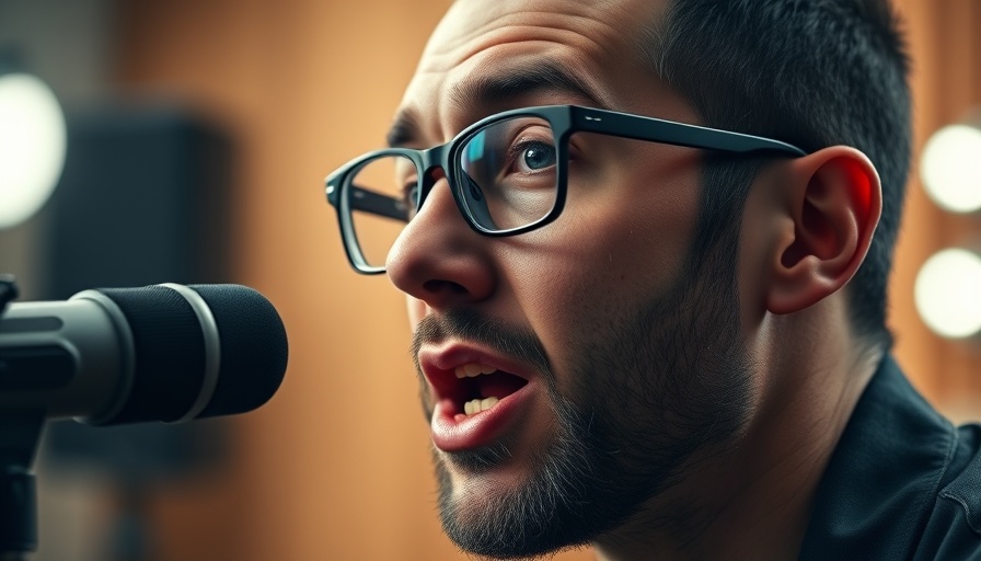 Man discussing mitochondrial health passionately in studio setting.