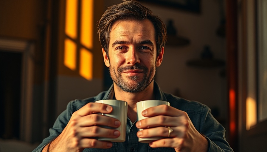 Split-image of man illustrating sleep optimization with lighting effects.