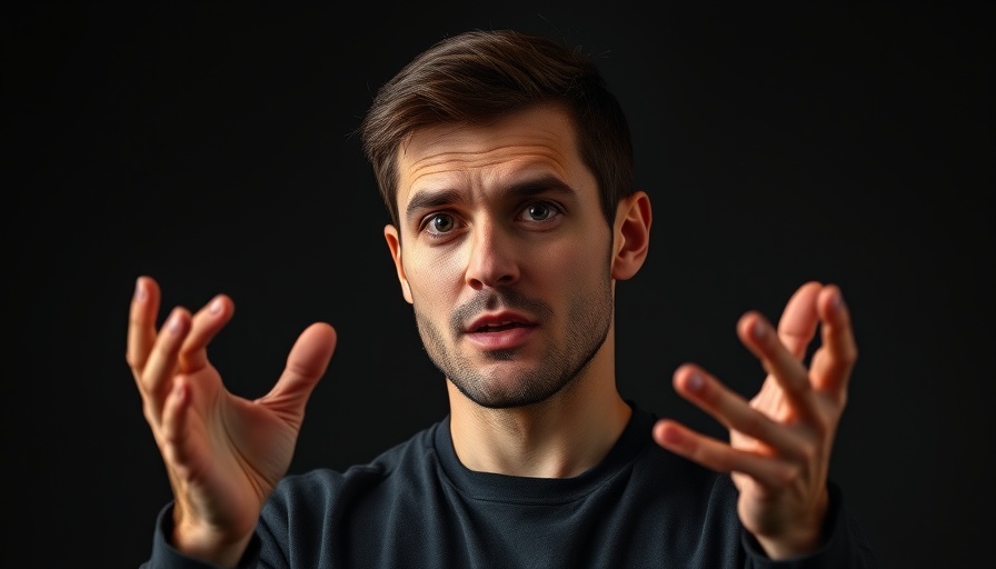 Confident man discusses 10-Second Breath Trick To Kill Stress.