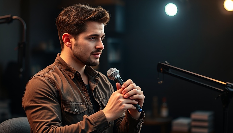 Male in studio discussing breath and mind-body healing.