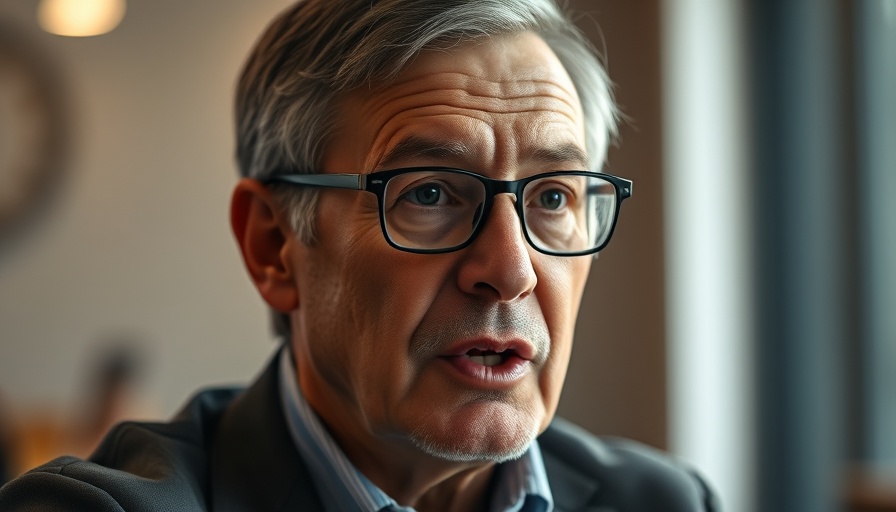 Middle-aged man discussing solutions for low testosterone in an interview.