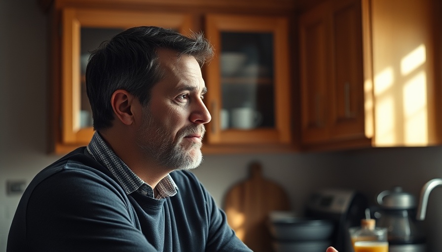 A man discussing healing from grief in a kitchen setting.