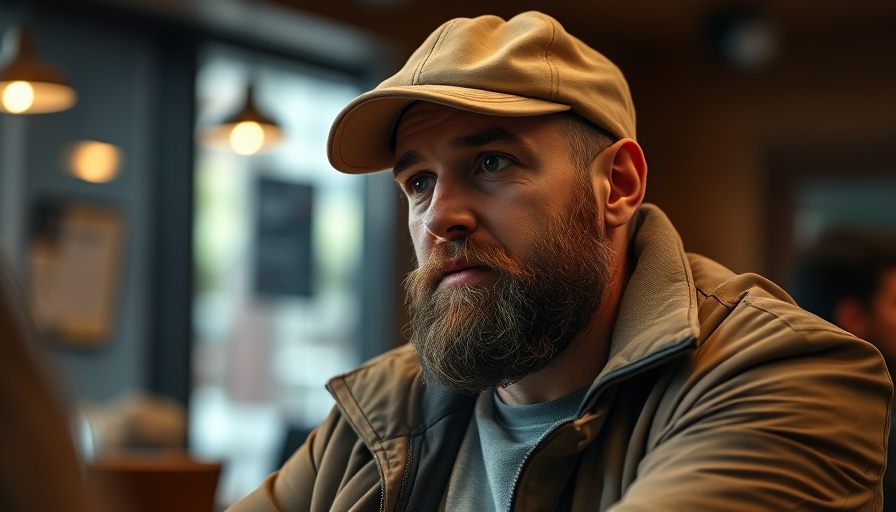Man discussing health optimization, wearing a beige cap indoors.