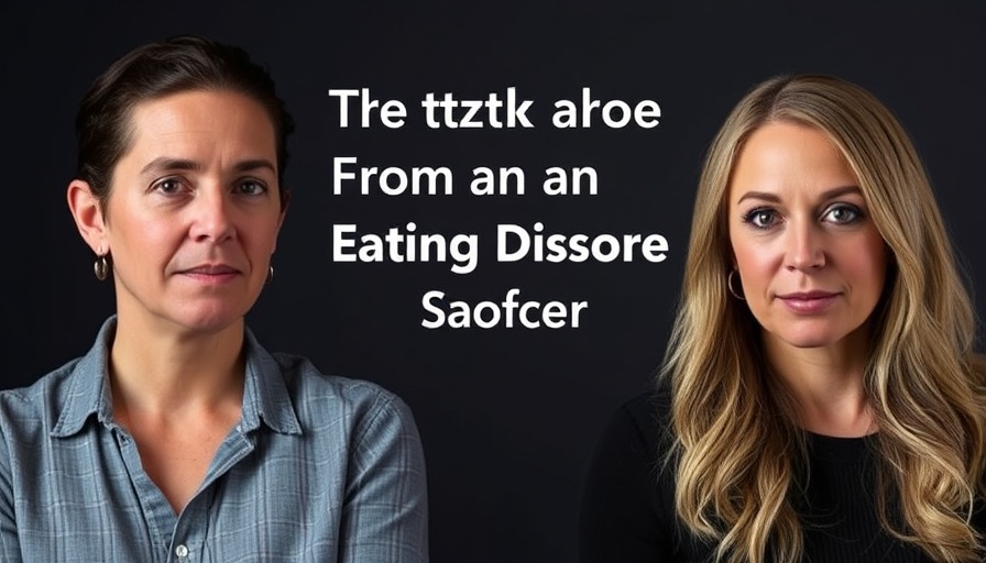 Podcast cover on recovering from an eating disorder with two speakers.