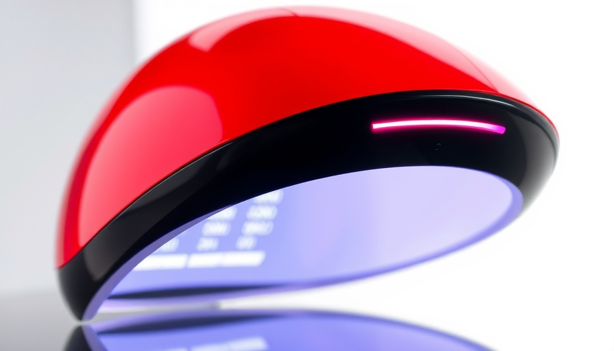 Modern red laser cap for hair loss treatment with benefits.