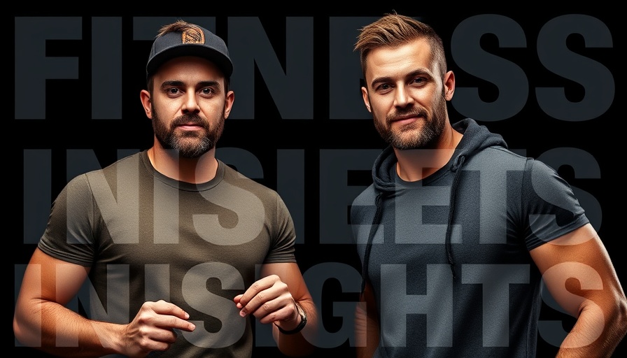 Biohacking for Fitness Success: Fitness insights graphic with two men.