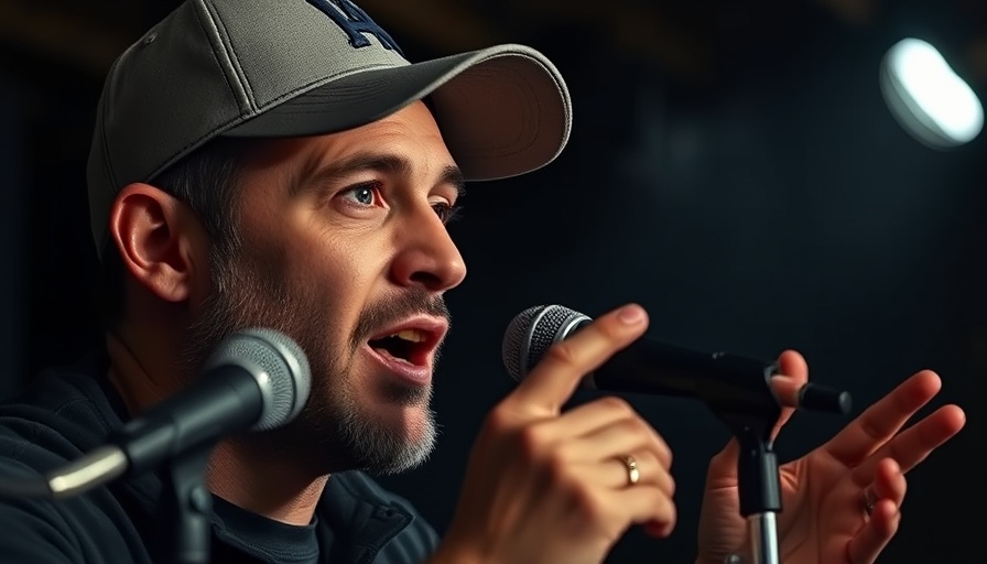 Man in studio speaking passionately, embodying the concept of pushing past your limits.