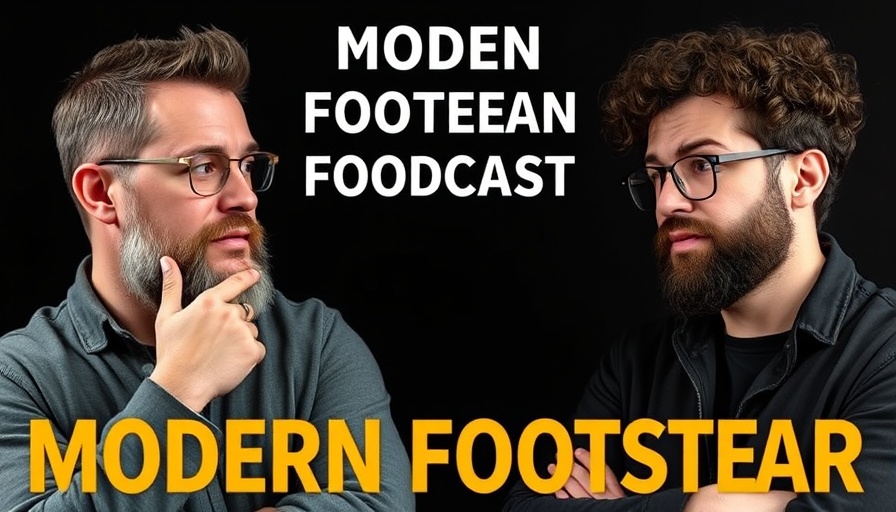 Two men on a podcast discussing minimalist footwear energy enhancement.