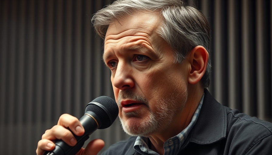 Middle-aged man discussing health optimization in a soundproof studio.