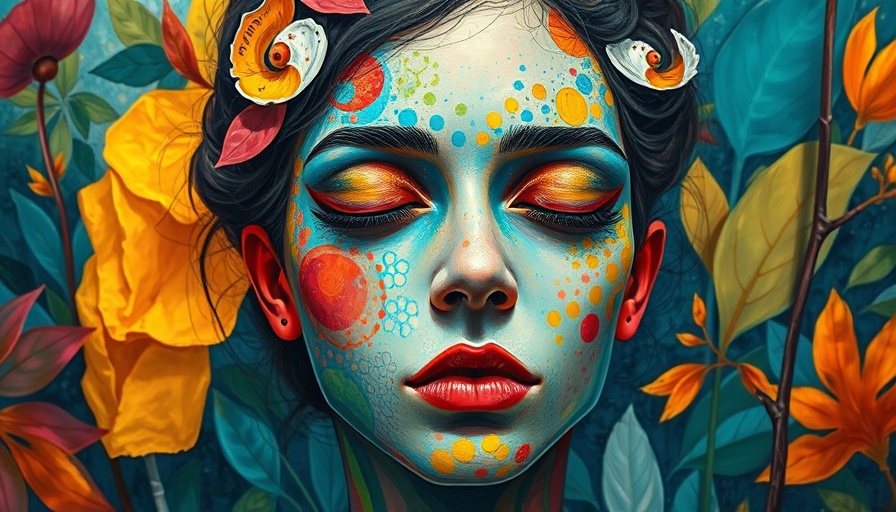 Healing Through Grief abstract painting with vibrant colors and patterns