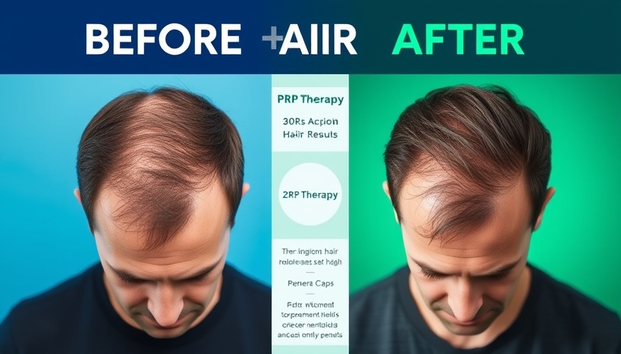 Platelet-rich plasma (PRP) therapy before and after hair regrowth comparison.
