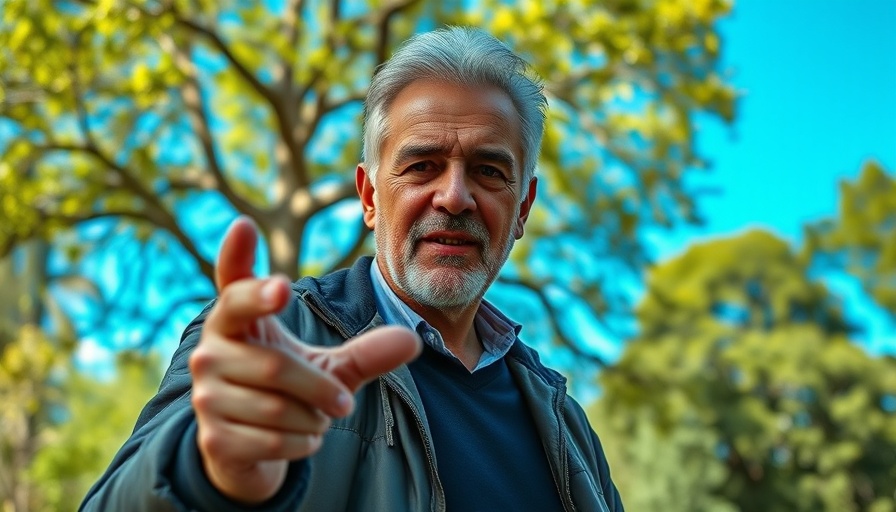 Man discussing tips for preventing jet lag in a natural park setting.