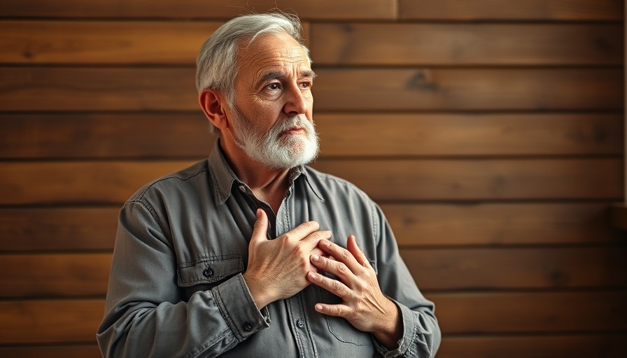 Older man in thoughtful discussion on health movement.