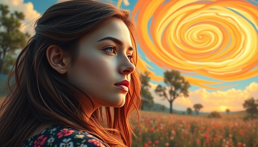 Therapeutic Art for Healing: Woman painting amidst nature.