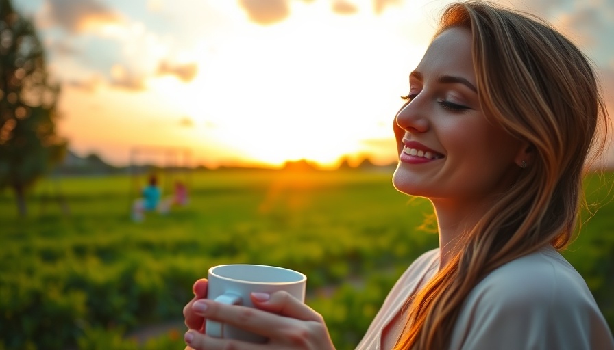 Transforming your life with simple acts, woman enjoying sunrise.