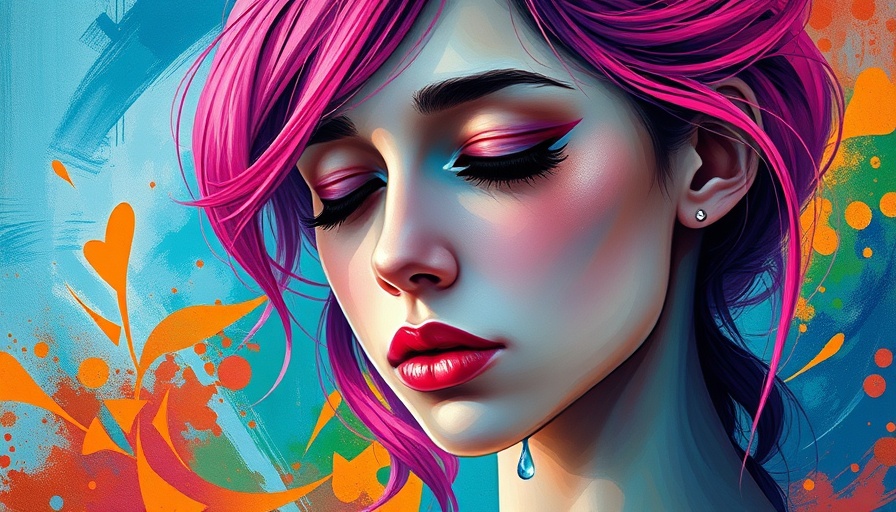 Colorful abstract portrait illustrating Packaged Healing and True Feelings.