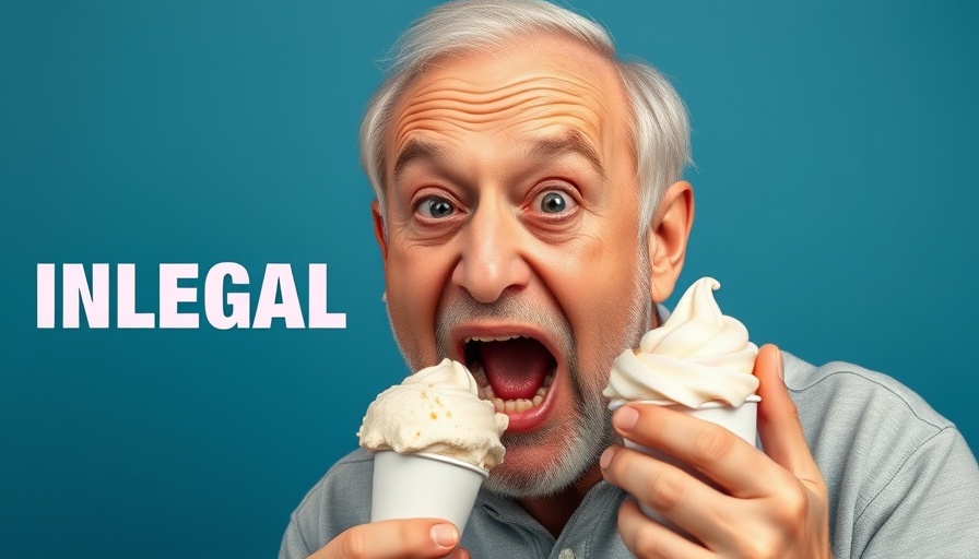 RFK Jr. reacting to ice cream ban concept, bold text and blue background.