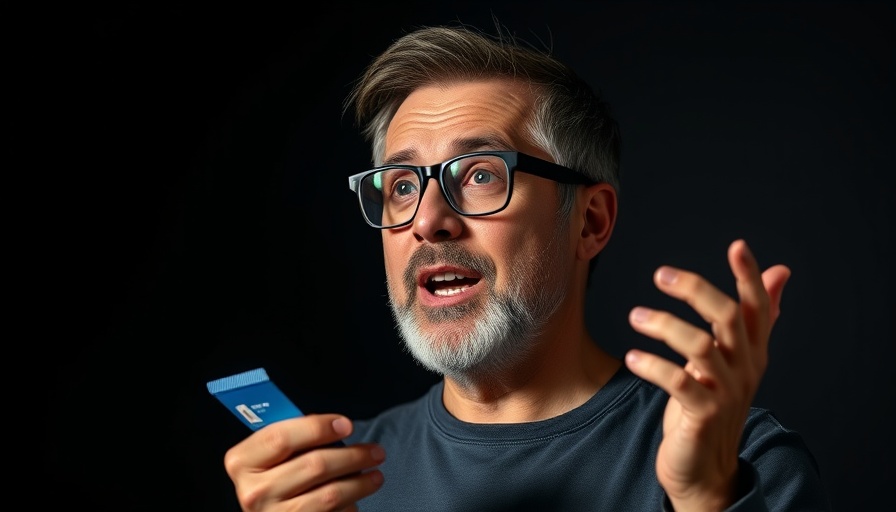 Man with glasses holding product, discussing Functional Mushrooms for Biohacking.