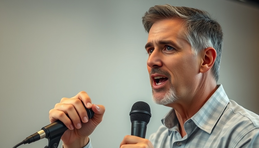 Confident speaker discussing how to Heal Eczema by Healing Your Gut