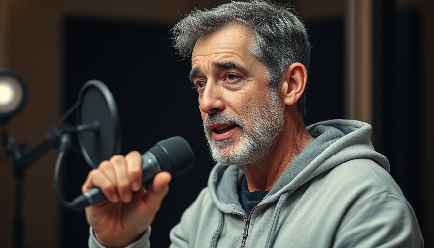 Middle-aged man discussing mineral nutrient density in studio, health optimization focus.