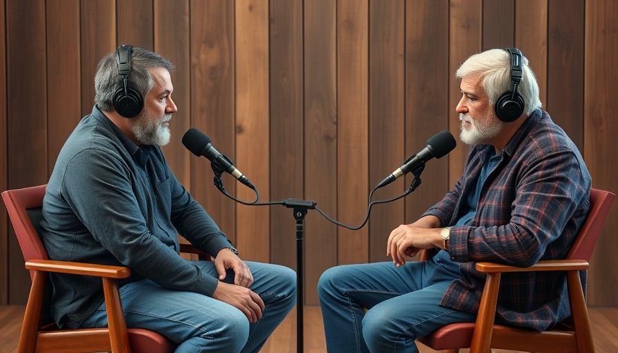 Two men discussing mTOR levels in a podcast setting.