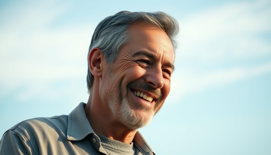Middle-aged man discussing vegan effects outdoors.