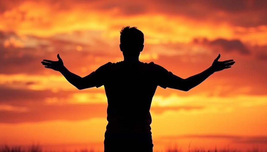 Silhouette embracing sunset, symbolizing coping with loss.