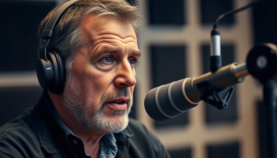 Podcast guest discussing toxins and Alzheimer’s in a studio setting.