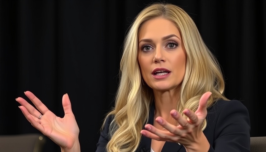 Blonde woman expressing the power of forgiveness during an interview.